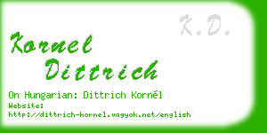 kornel dittrich business card
